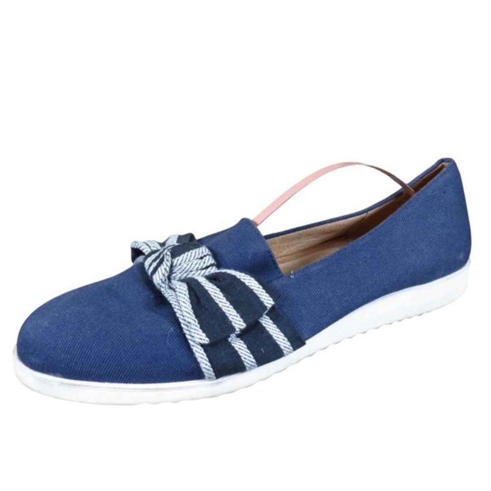 LifeStride Zest Women's Loafers Size 9 Wide Navy Fabric Comfort Flats
